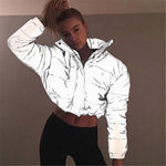 Load image into Gallery viewer, Reflective Winter Jacket Short Women
