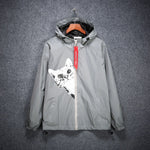 Load image into Gallery viewer, CAT Reflective Jacket Women Men Windbreaker Hooded
