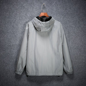 CAT Reflective Jacket Women Men Windbreaker Hooded