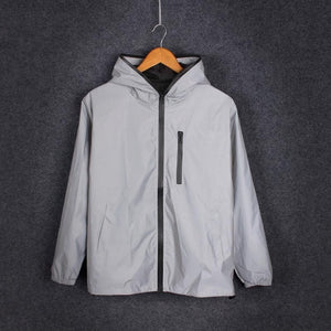 Reflective Windbreaker Jacket, Reflective Streetwear Jacket